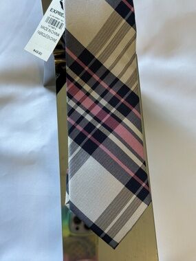 Express’s silk multicolored tie is awesome.